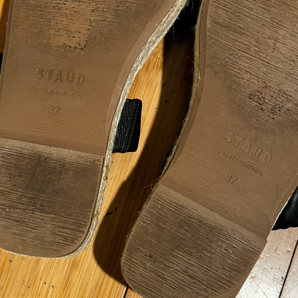 STAUD Maya Espadrille Sandals Black Size EU 37 / US 7